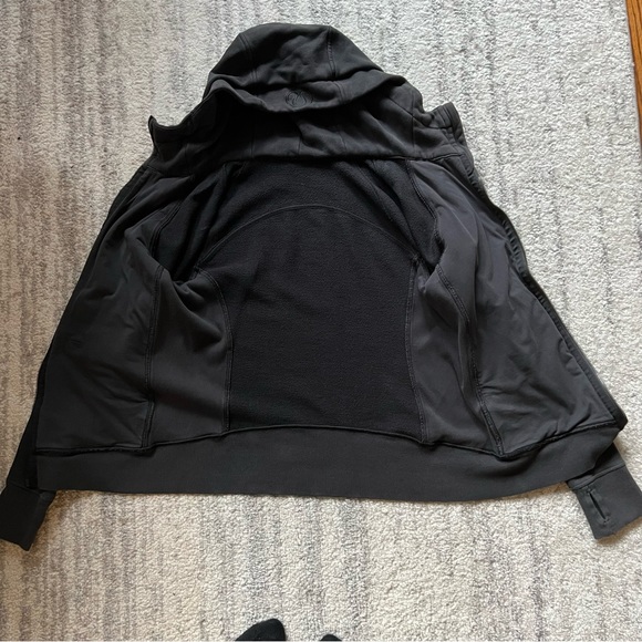 Lululemon Black Full Zip Scuba Hoodie Size 10 - Picture 9 of 15
